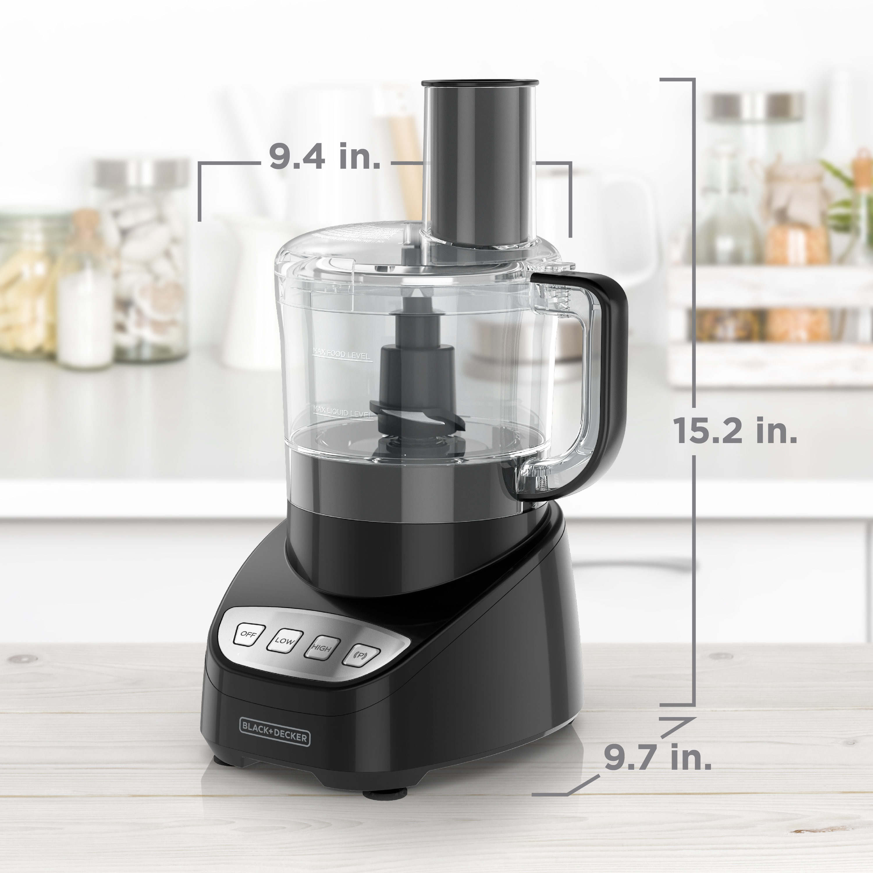 Easy Assembly 8 Cup Food Processor Black BLACK DECKER